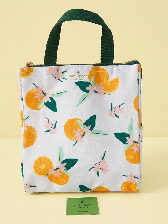 kate spade Other - Kate Spade White Citrus & Floral Lunch Bag